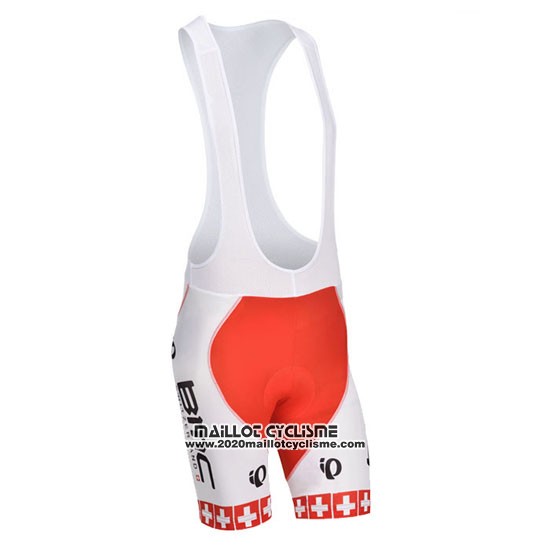 2014 Maillot Ciclismo BMC Champion Suisse Orange et Blanc Manches Courtes et Cuissard